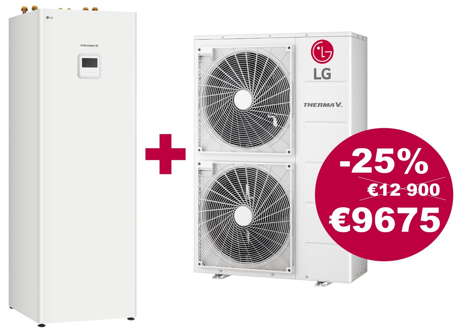 LG Therma V HydroSplit 12 – 16kW R32 Trifazis Su Integruotu Boileriu